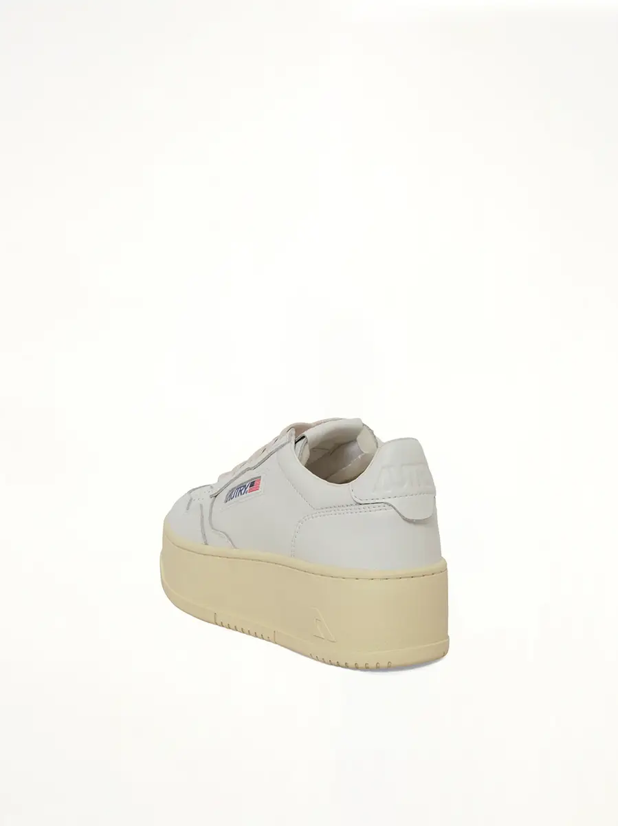 Autry Platform Low Sneaker in White/white | Thumbnail 3