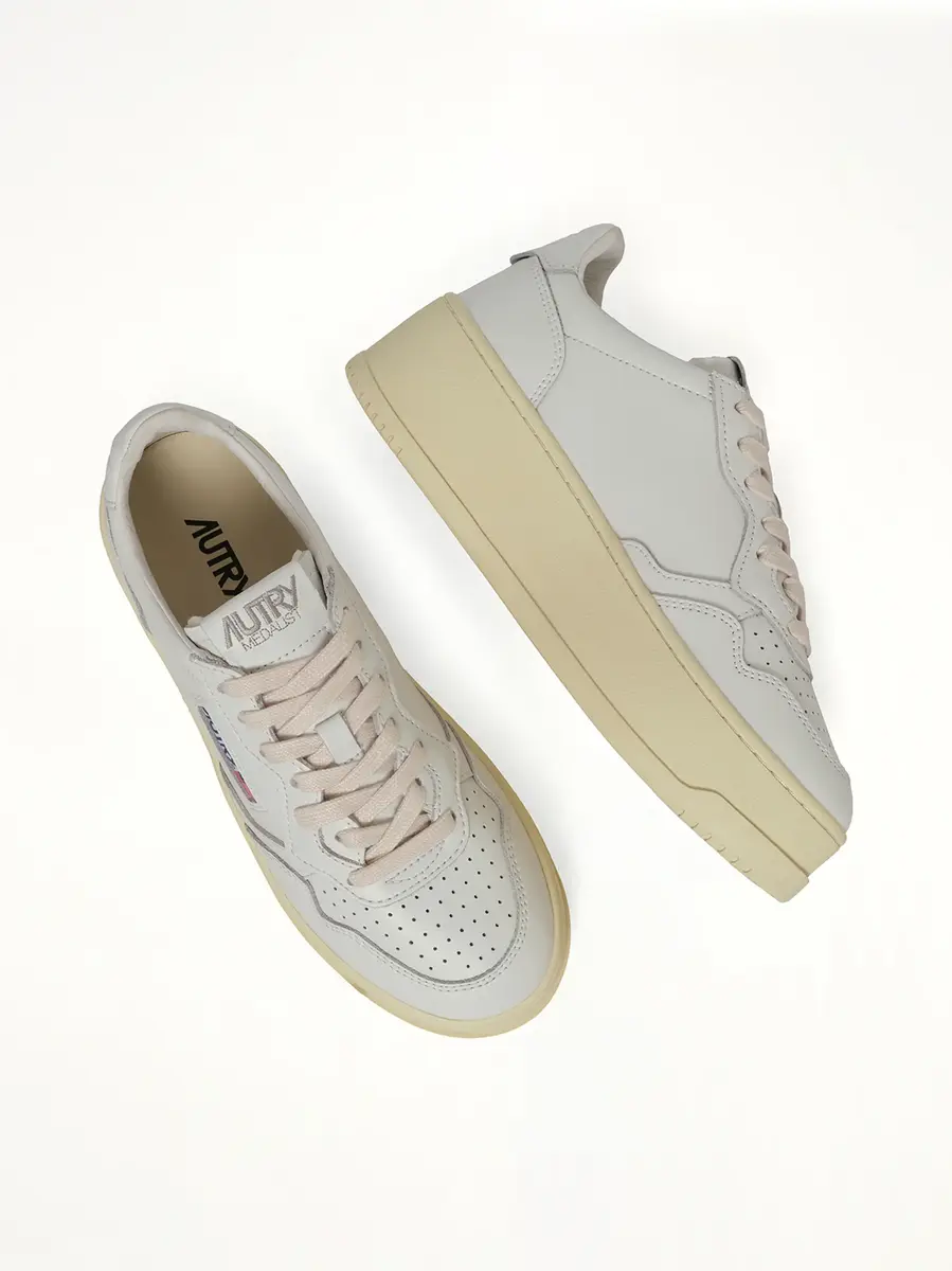 Autry Platform Low Sneaker in White/white | Thumbnail 4