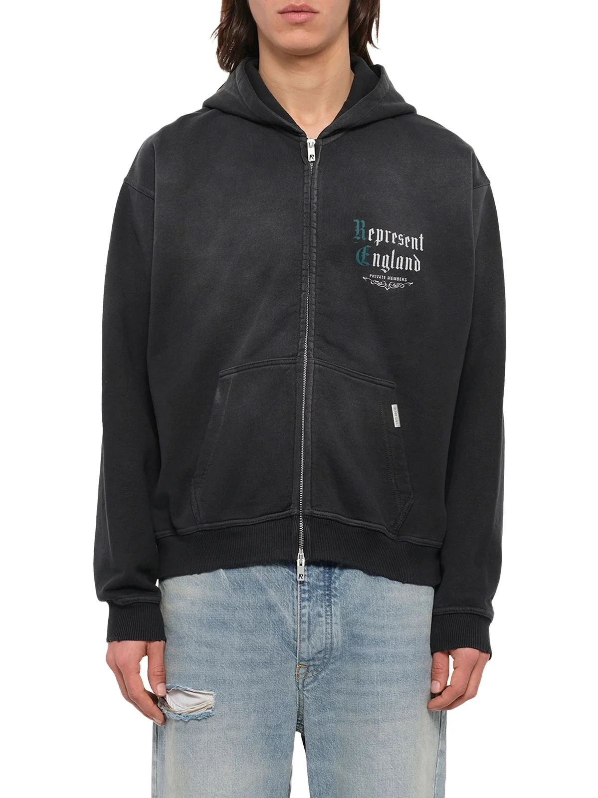 Private Members Hoodie in Stained Black