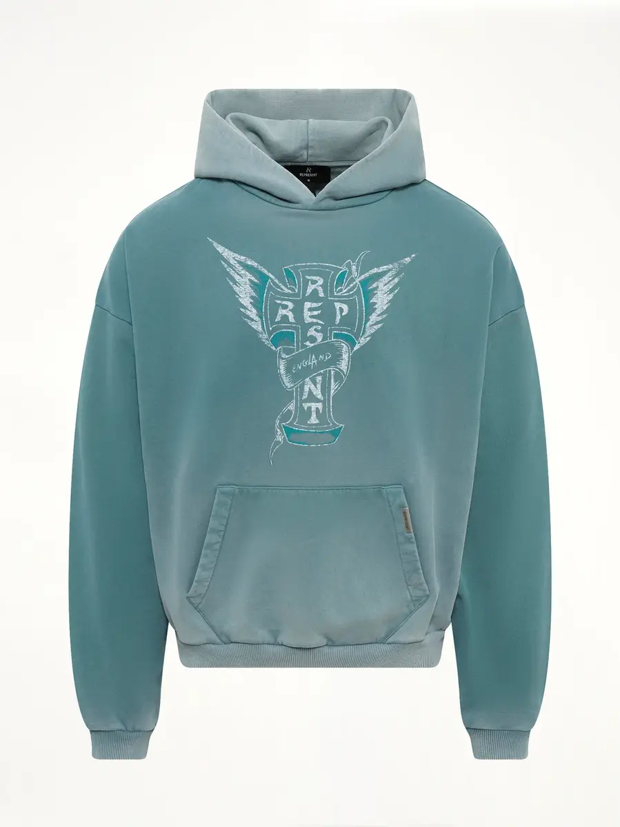 Represent Westside Hoodie in Smoked Teal | Thumbnail 2 Represent Westside Hoodie in Smoked Teal | Thumbnail 2