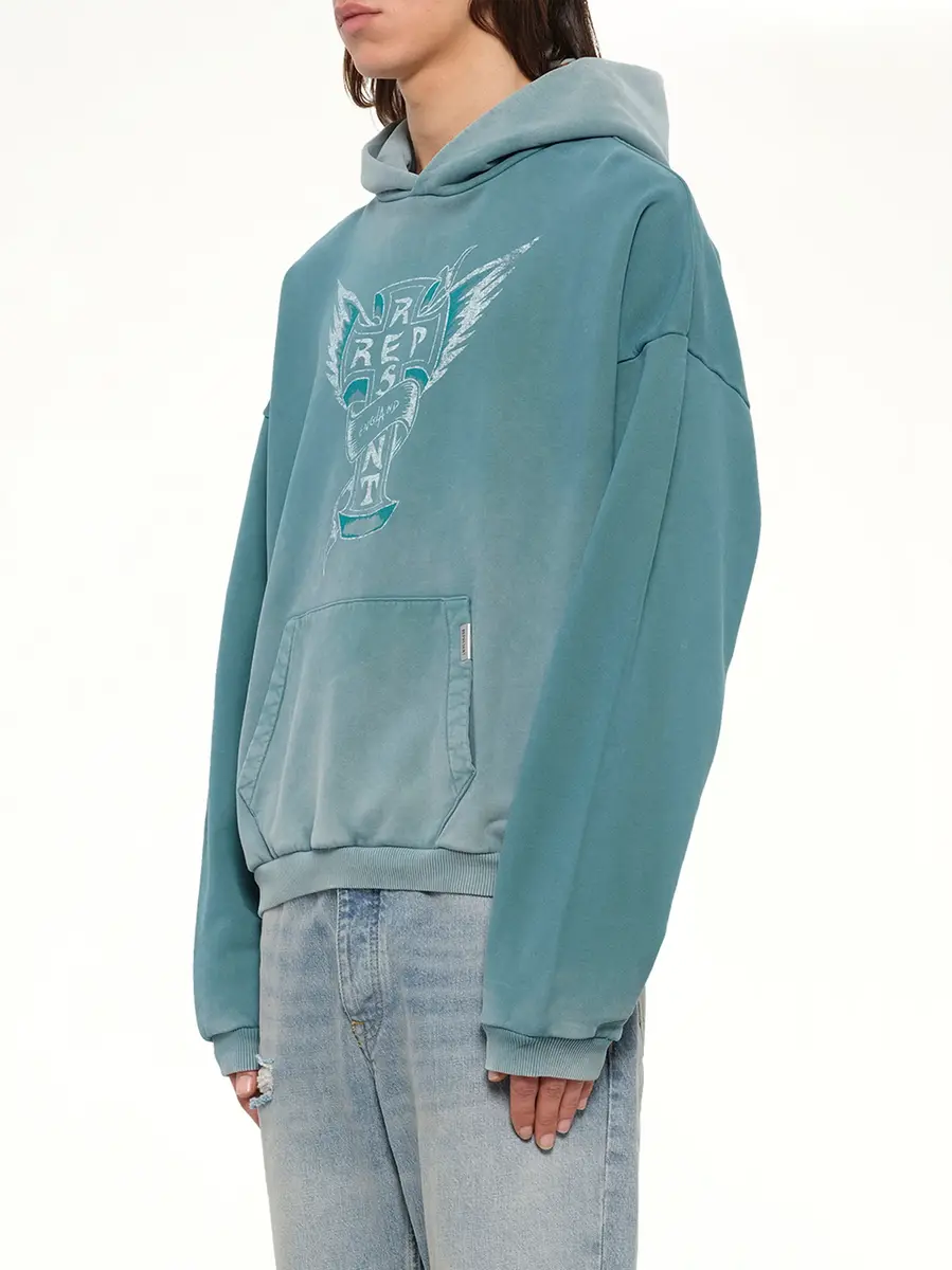 Represent Westside Hoodie in Smoked Teal | Thumbnail 3 Represent Westside Hoodie in Smoked Teal | Thumbnail 3