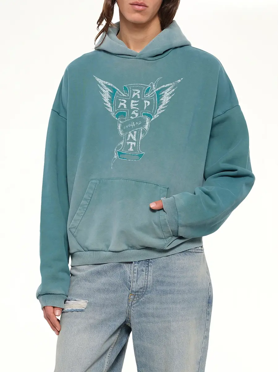 Represent Westside Hoodie in Smoked Teal | Thumbnail 6 Represent Westside Hoodie in Smoked Teal | Thumbnail 6