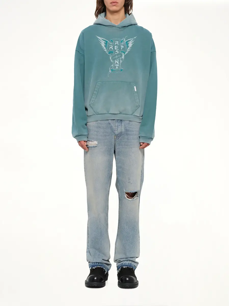 Represent Westside Hoodie in Smoked Teal | Thumbnail 7 Represent Westside Hoodie in Smoked Teal | Thumbnail 7