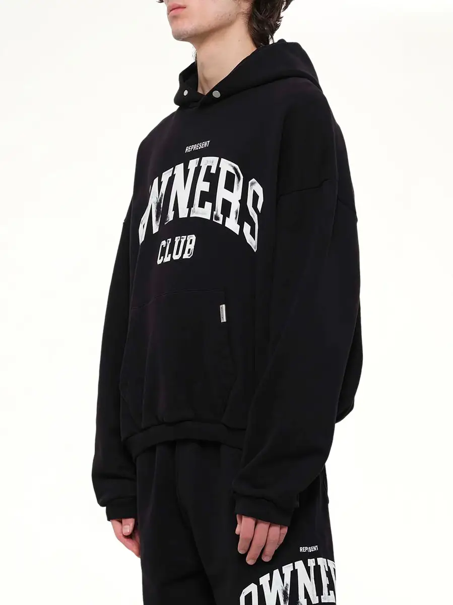 Represent Owners Hoodie in Jet Black | Thumbnail 3 Represent Owners Hoodie in Jet Black | Thumbnail 3