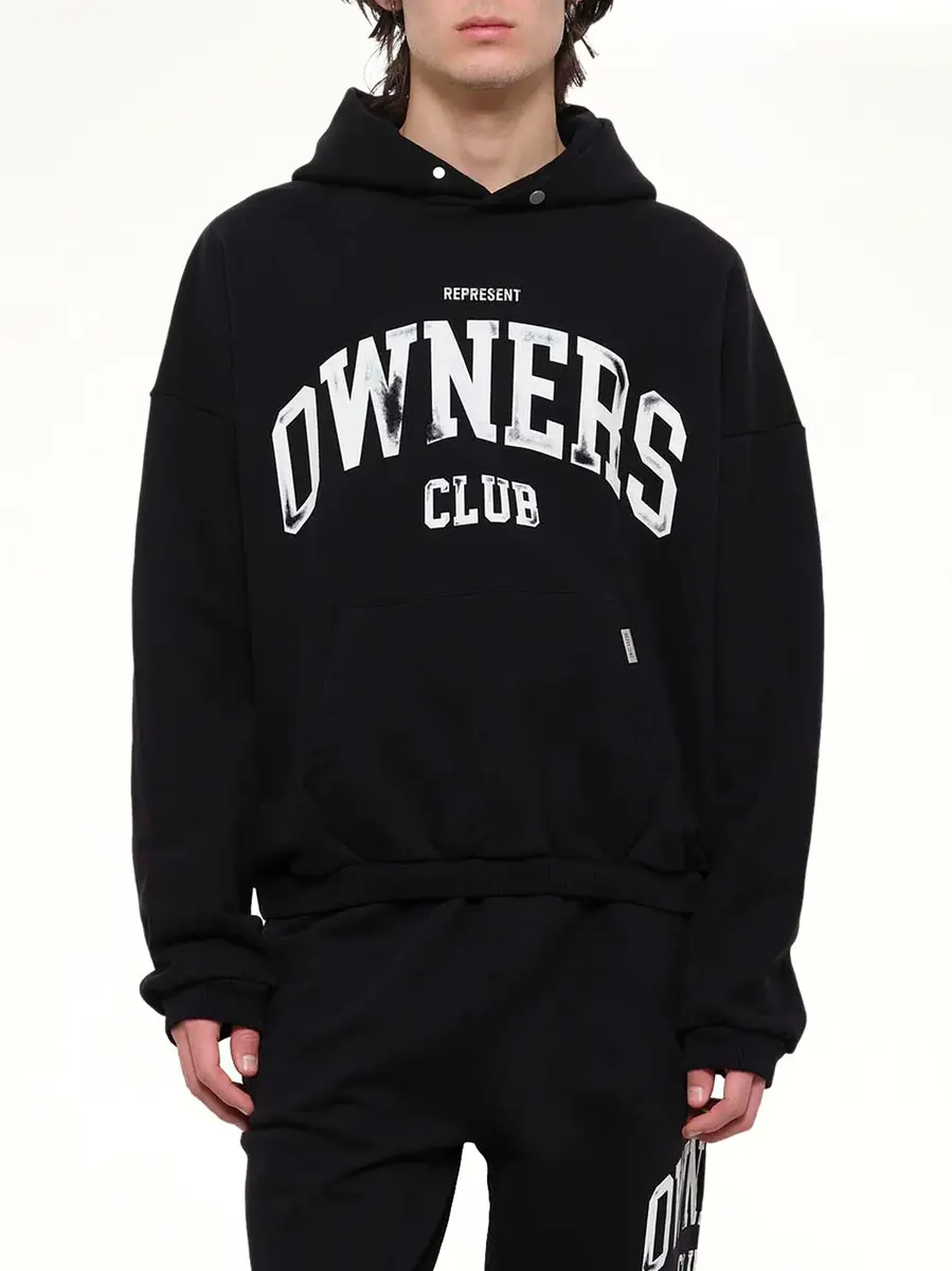 Represent Owners Hoodie in Jet Black | Thumbnail 6 Represent Owners Hoodie in Jet Black | Thumbnail 6