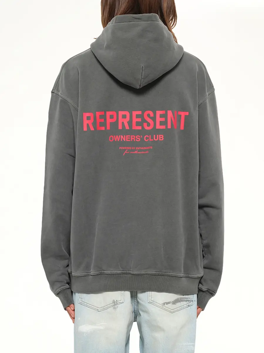 Represent Represent Owners Club Hoodie in Washed Black | Thumbnail 5 Represent Represent Owners Club Hoodie in Washed Black | Thumbnail 5