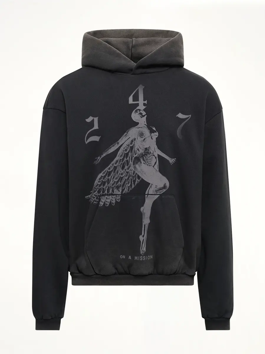 Represent 247 Angel Hood in Vintage Black | Thumbnail 2 Represent 247 Angel Hood in Vintage Black | Thumbnail 2