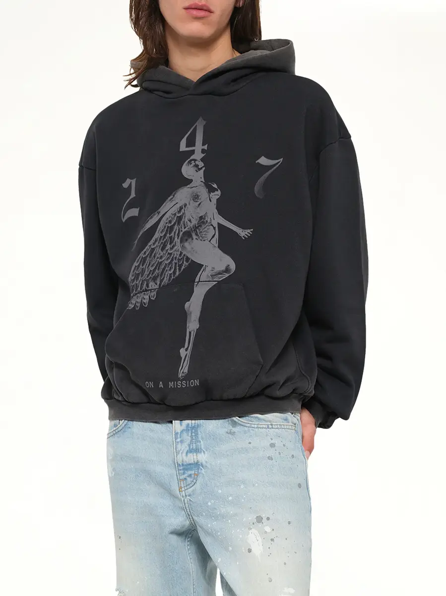 Represent 247 Angel Hood in Vintage Black | Thumbnail 6 Represent 247 Angel Hood in Vintage Black | Thumbnail 6