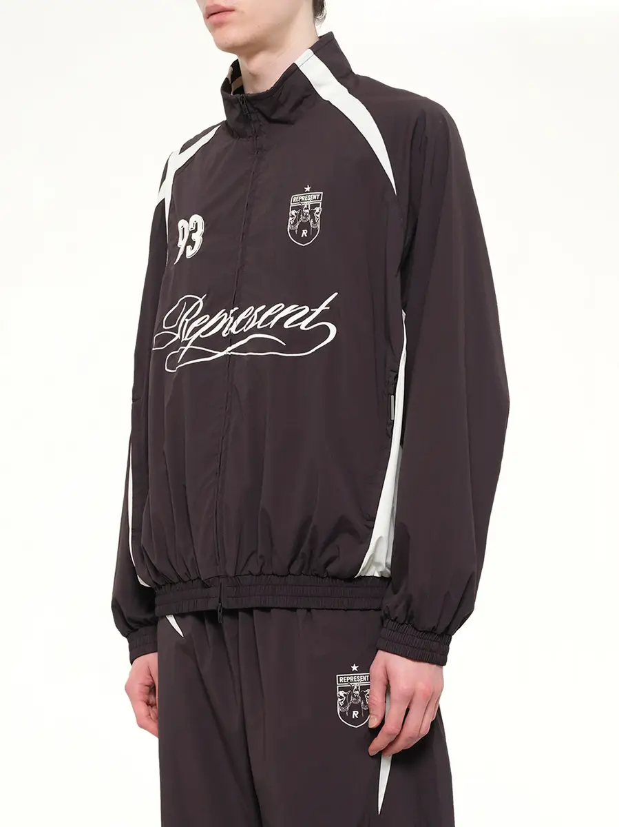Represent Woven Track Star Jacket in Jet Black | Thumbnail 3
