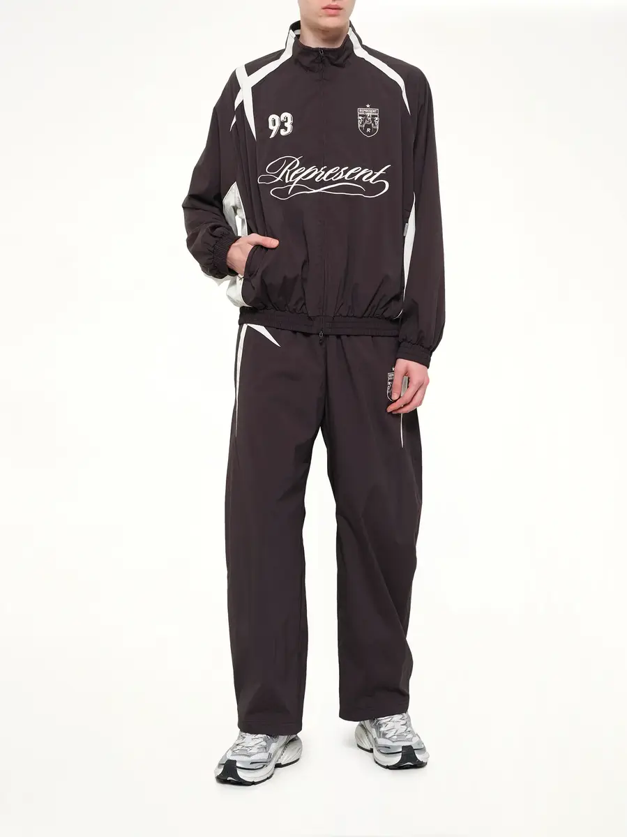 Represent Woven Track Star Jacket in Jet Black | Thumbnail 4