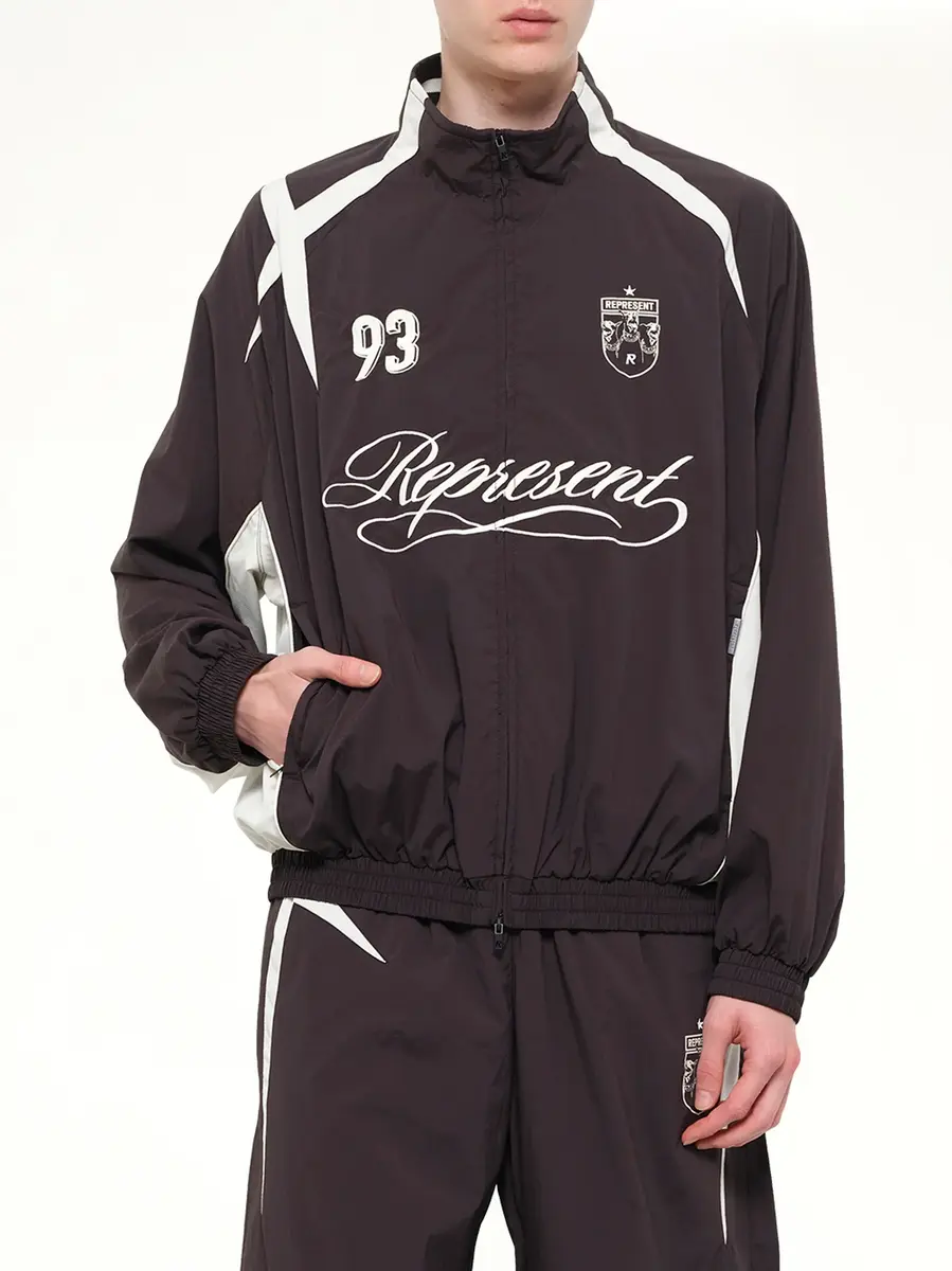 Represent Woven Track Star Jacket in Jet Black | Thumbnail 6