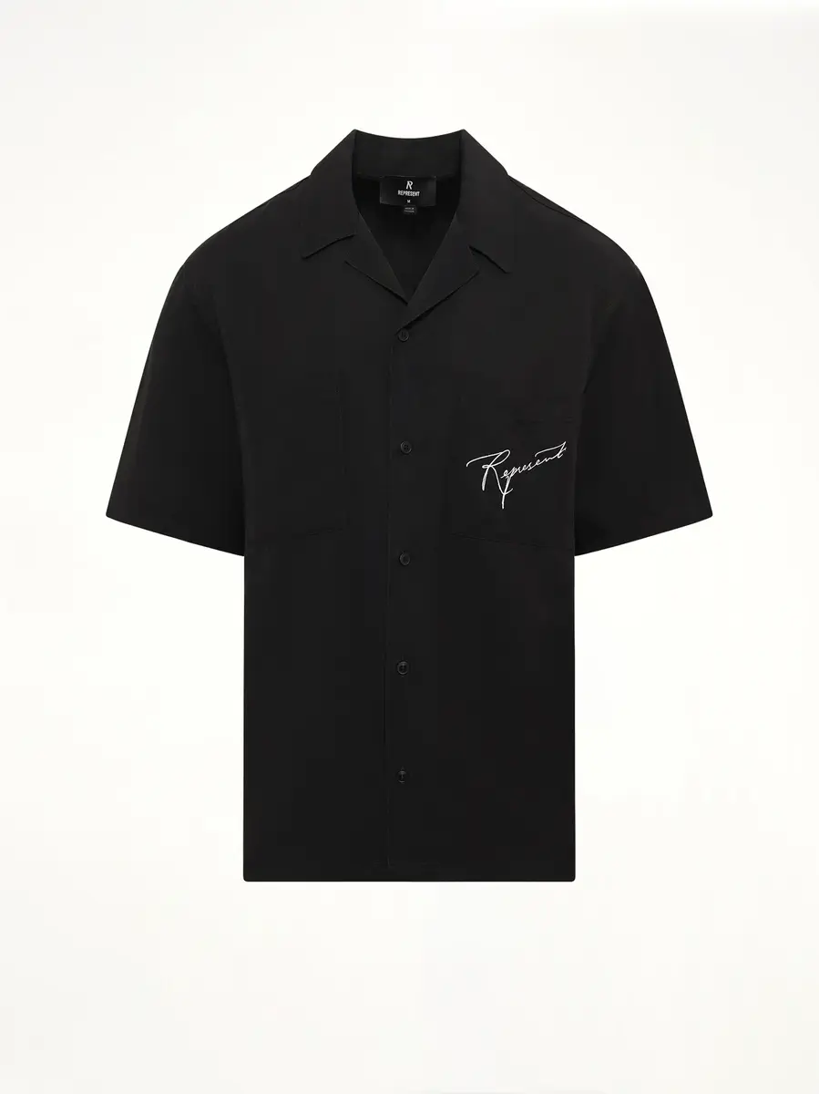 Represent Love And Kisses Resort Shirt in Jet Black | Thumbnail 2