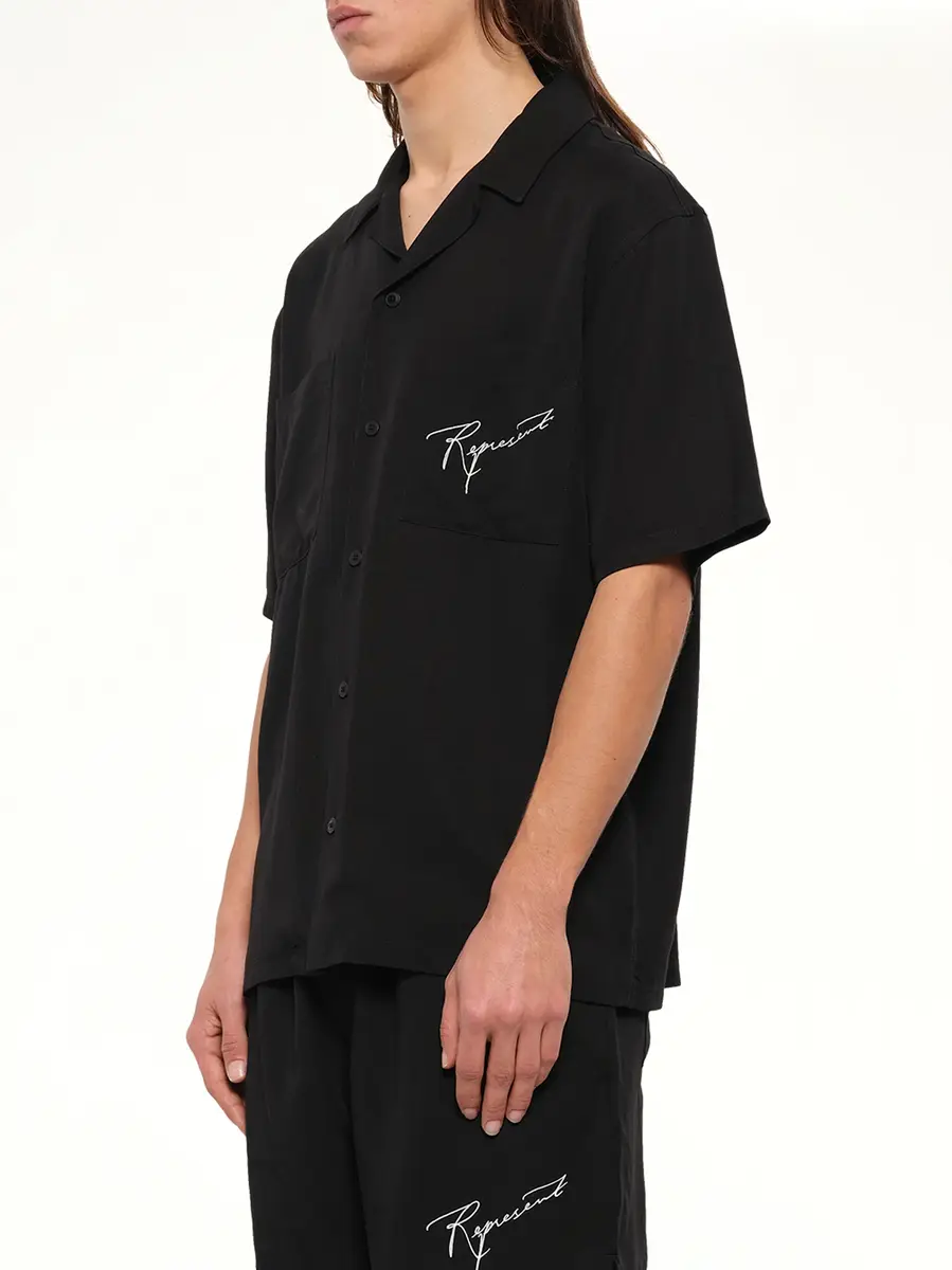 Represent Love And Kisses Resort Shirt in Jet Black | Thumbnail 3