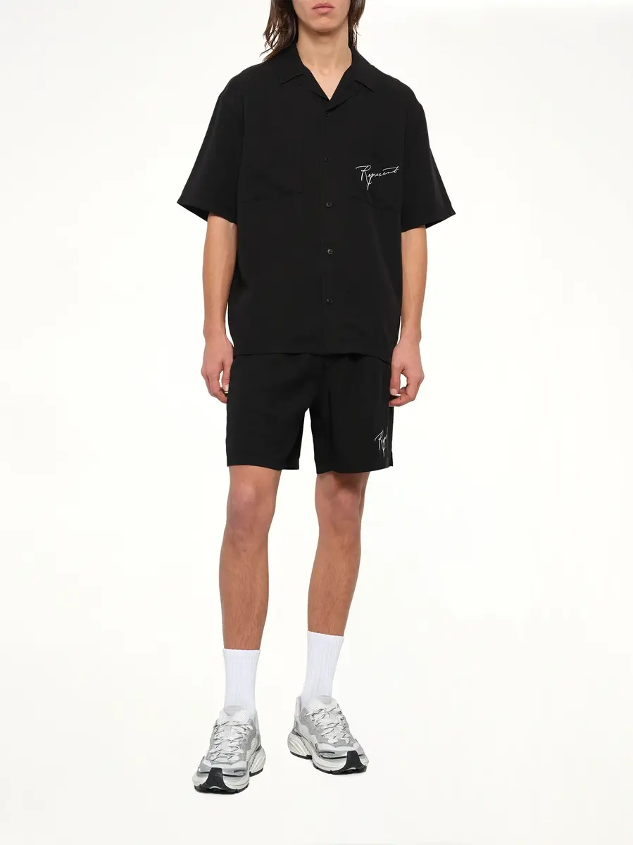 Represent Love And Kisses Resort Shirt in Jet Black | Thumbnail 4