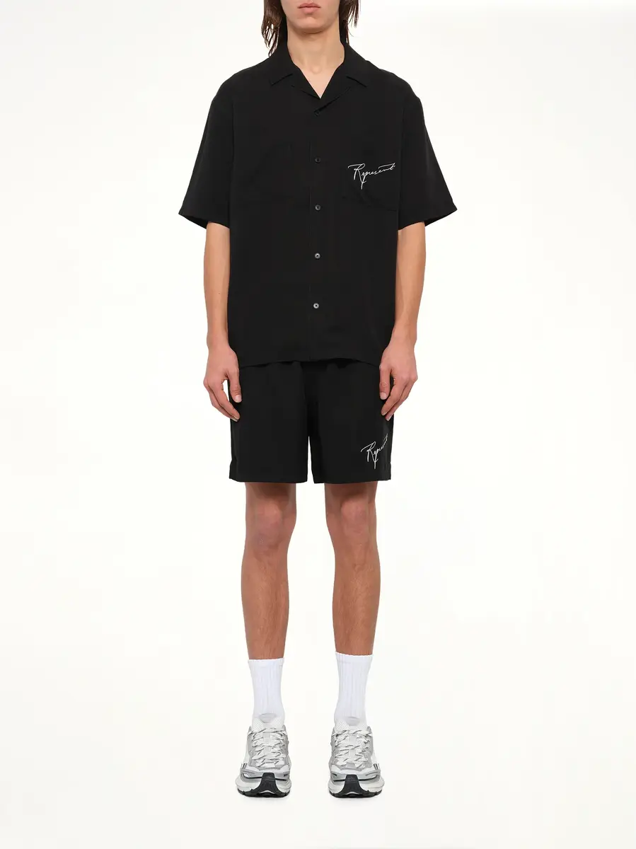 Represent Love And Kisses Resort Shirt in Jet Black | Thumbnail 7