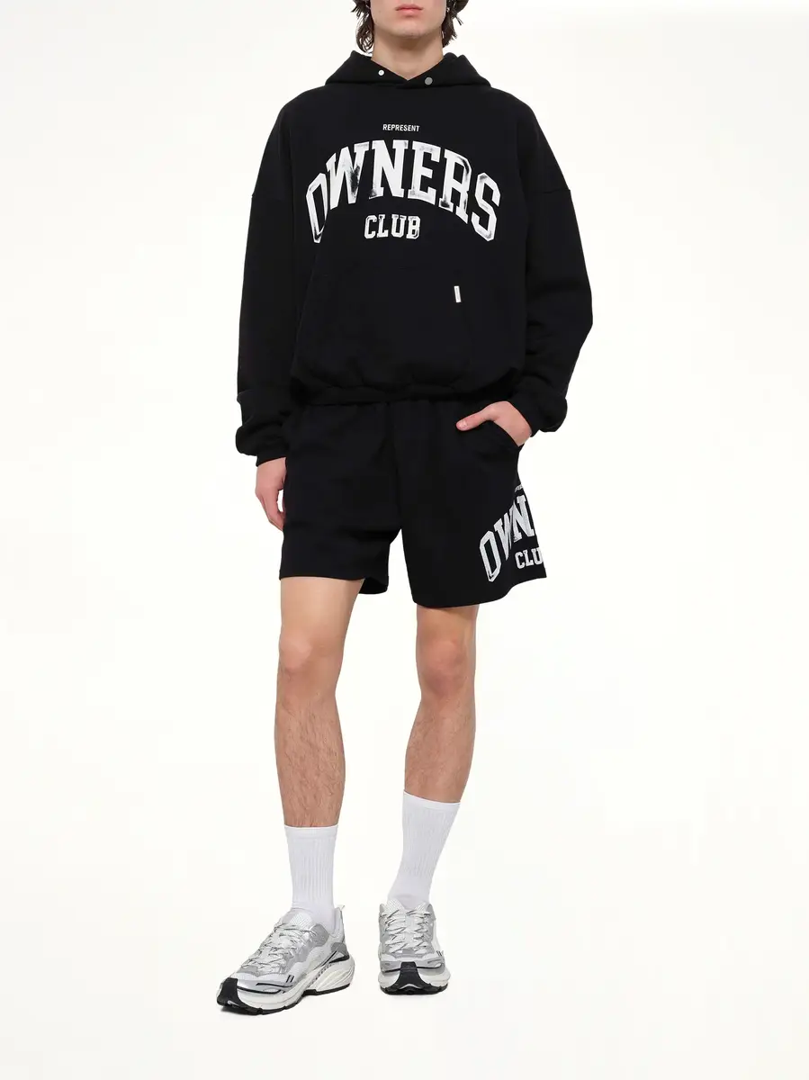 Represent Owners Mesh Short in Jet Black | Thumbnail 4
