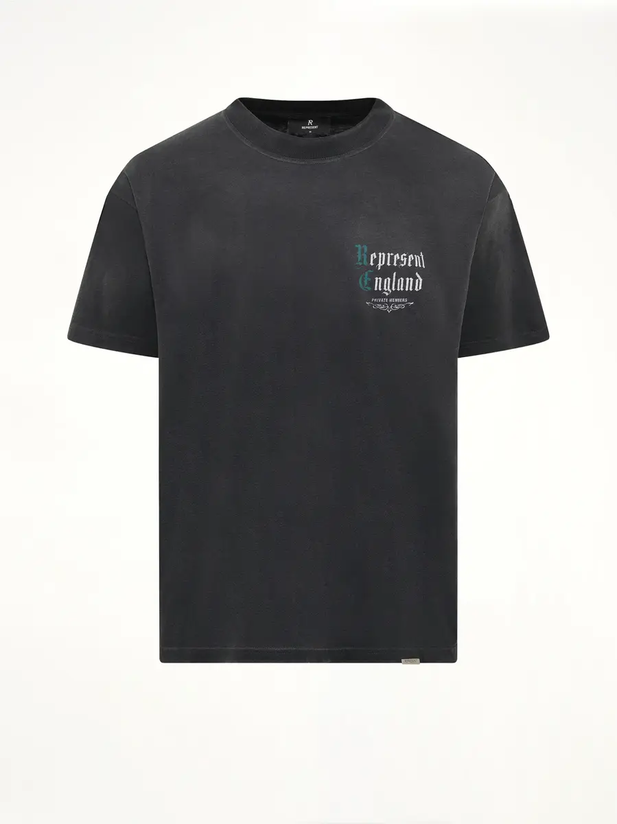 Represent Private Members T-shirt in Stained Black | Thumbnail 2 Represent Private Members T-shirt in Stained Black | Thumbnail 2