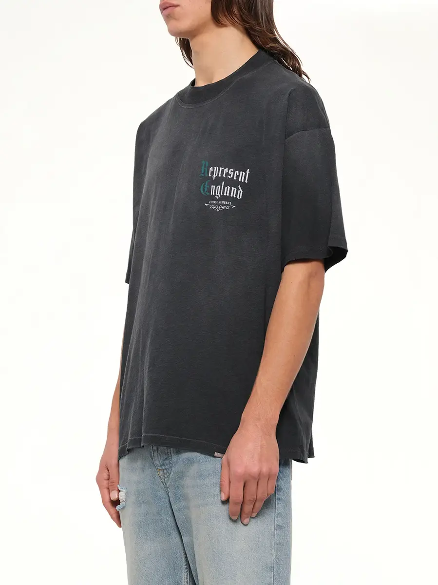 Represent Private Members T-shirt in Stained Black | Thumbnail 3 Represent Private Members T-shirt in Stained Black | Thumbnail 3