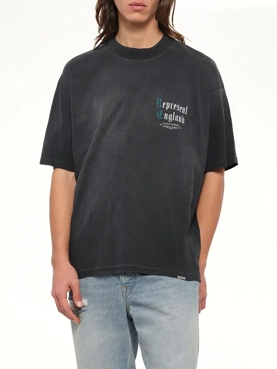 Represent Private Members T-shirt in Stained Black | Thumbnail 6 Represent Private Members T-shirt in Stained Black | Thumbnail 6