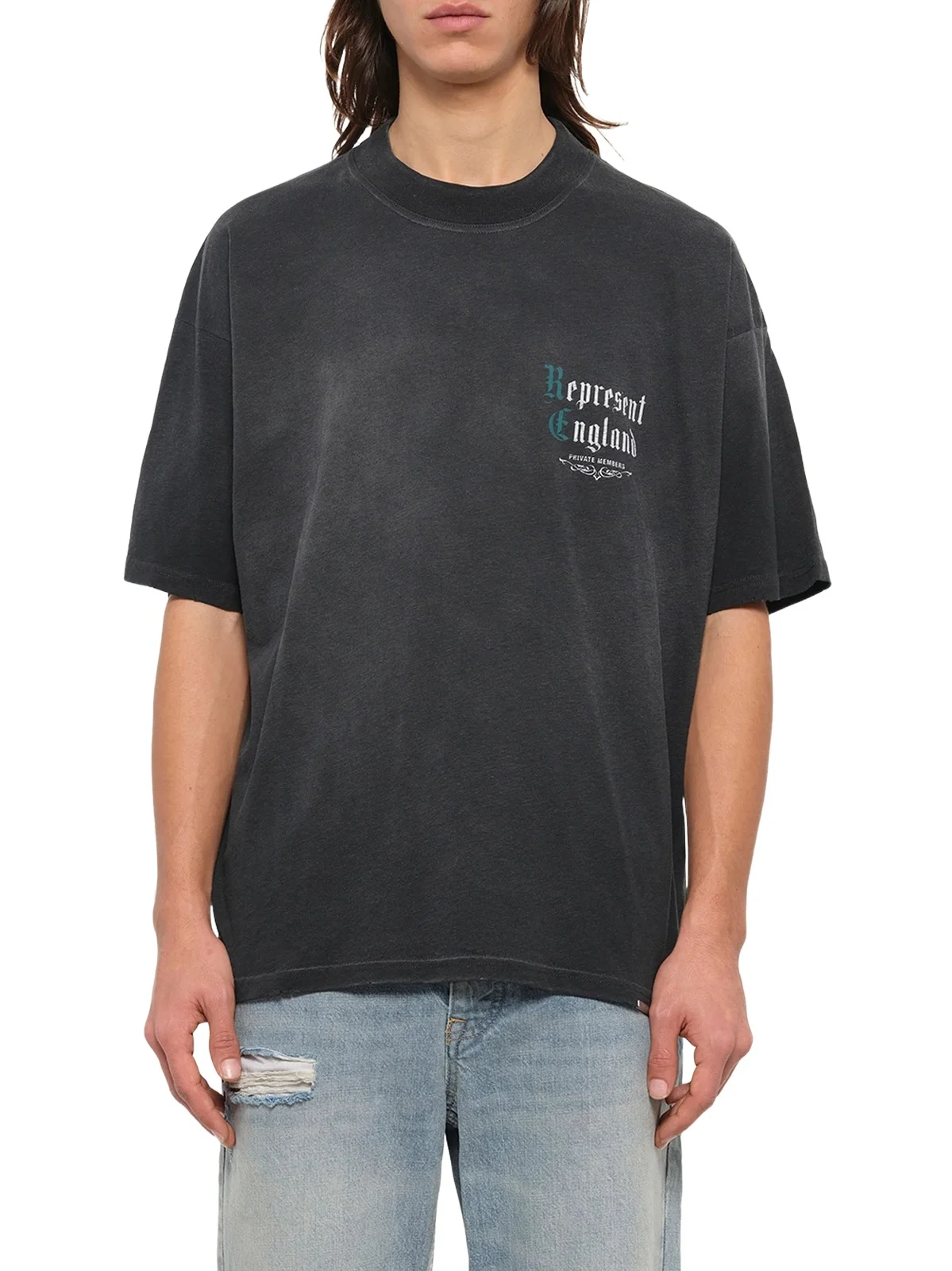 Private Members T-shirt in Stained Black Private Members T-shirt in Stained Black