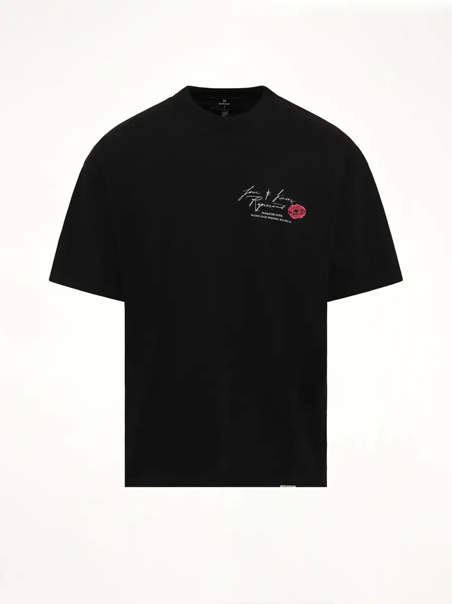 Represent Love And Kisses T-shirt in Jet Black | Thumbnail 2