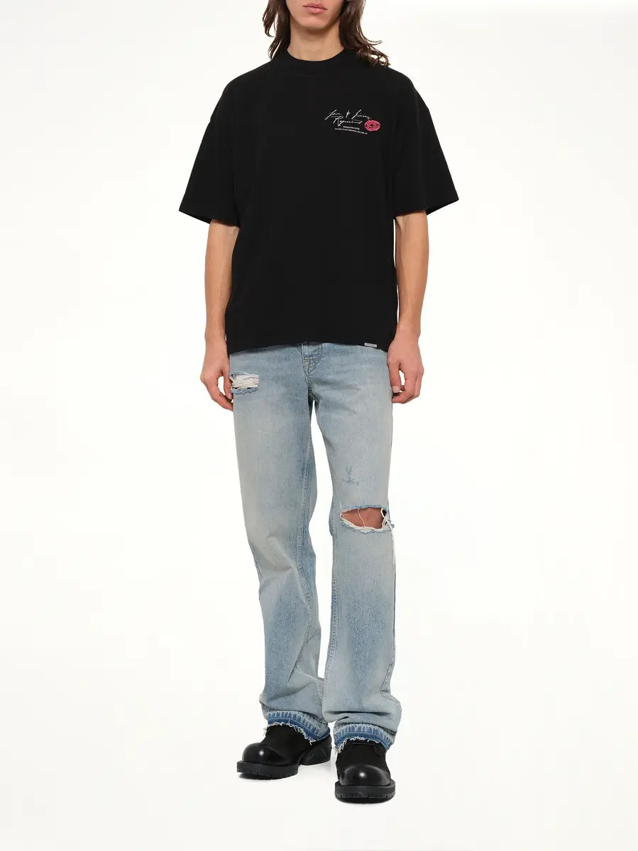 Represent Love And Kisses T-shirt in Jet Black | Thumbnail 4