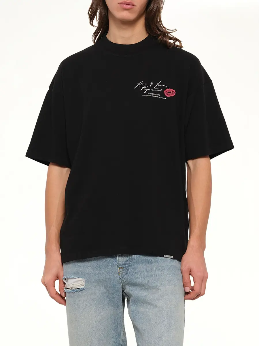 Represent Love And Kisses T-shirt in Jet Black | Thumbnail 6