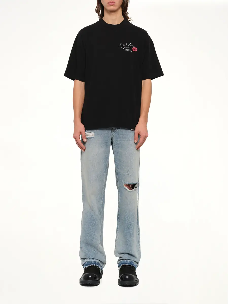 Represent Love And Kisses T-shirt in Jet Black | Thumbnail 7
