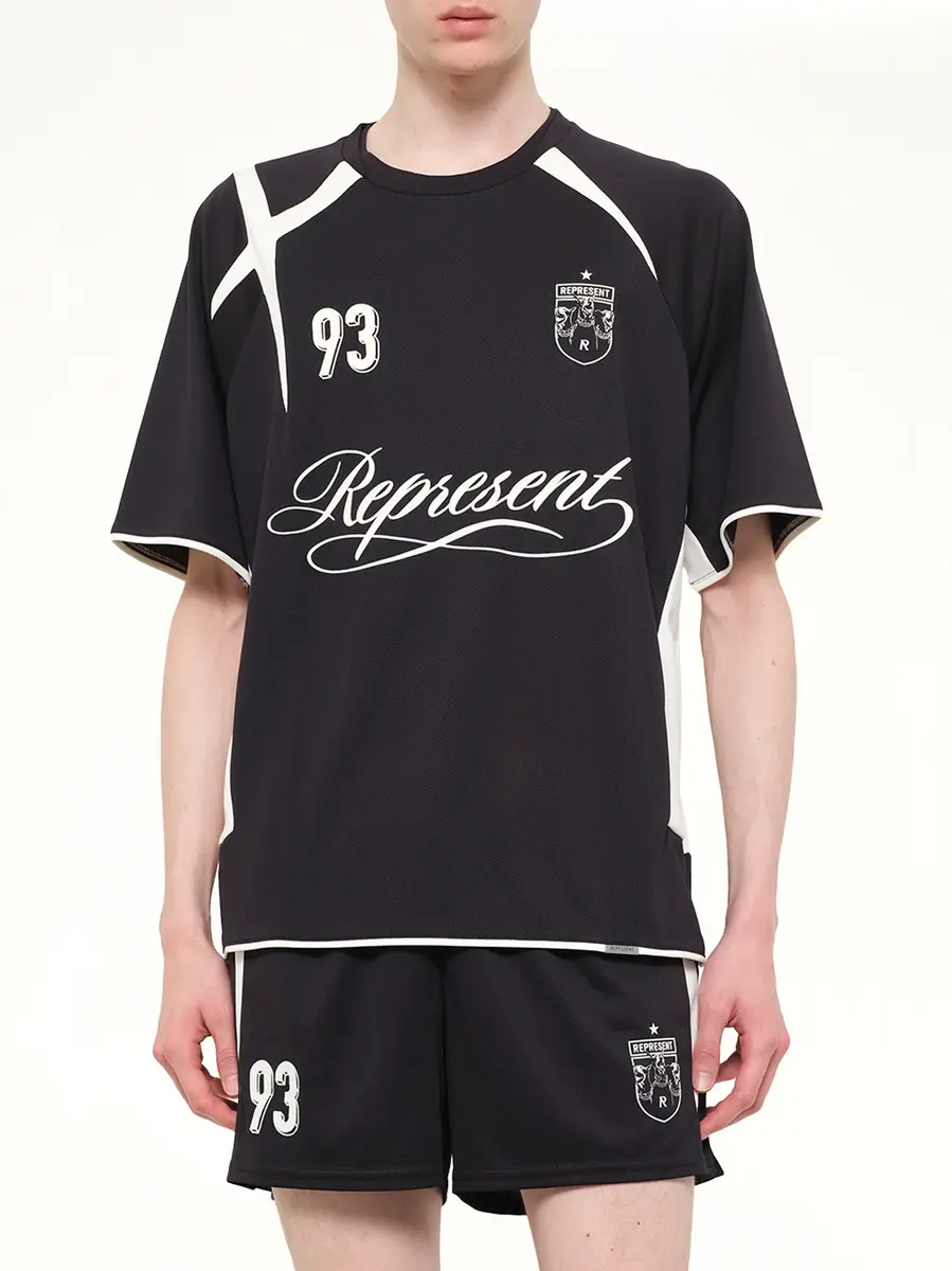 Represent Star Football Top in Jet Black | Thumbnail 6