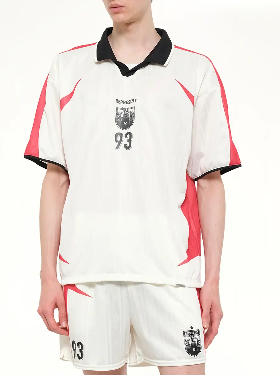 Represent Spike Football Top in Flat White | Thumbnail 6 Represent Spike Football Top in Flat White | Thumbnail 6