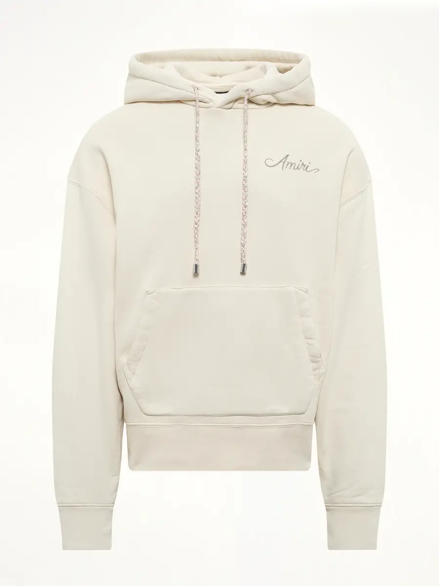 AMIRI MA Check Patch Hoodie in Alabaster | Thumbnail 2
