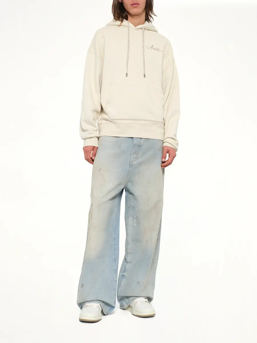 AMIRI MA Check Patch Hoodie in Alabaster | Thumbnail 4