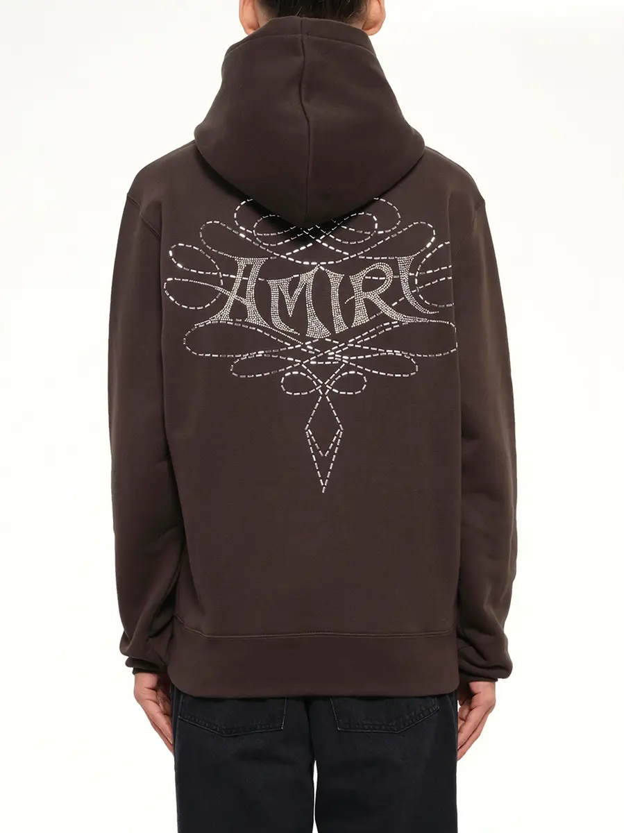 AMIRI Amiri Lasso Embroidered Hoodie in Husk | Thumbnail 5 AMIRI Amiri Lasso Embroidered Hoodie in Husk | Thumbnail 5