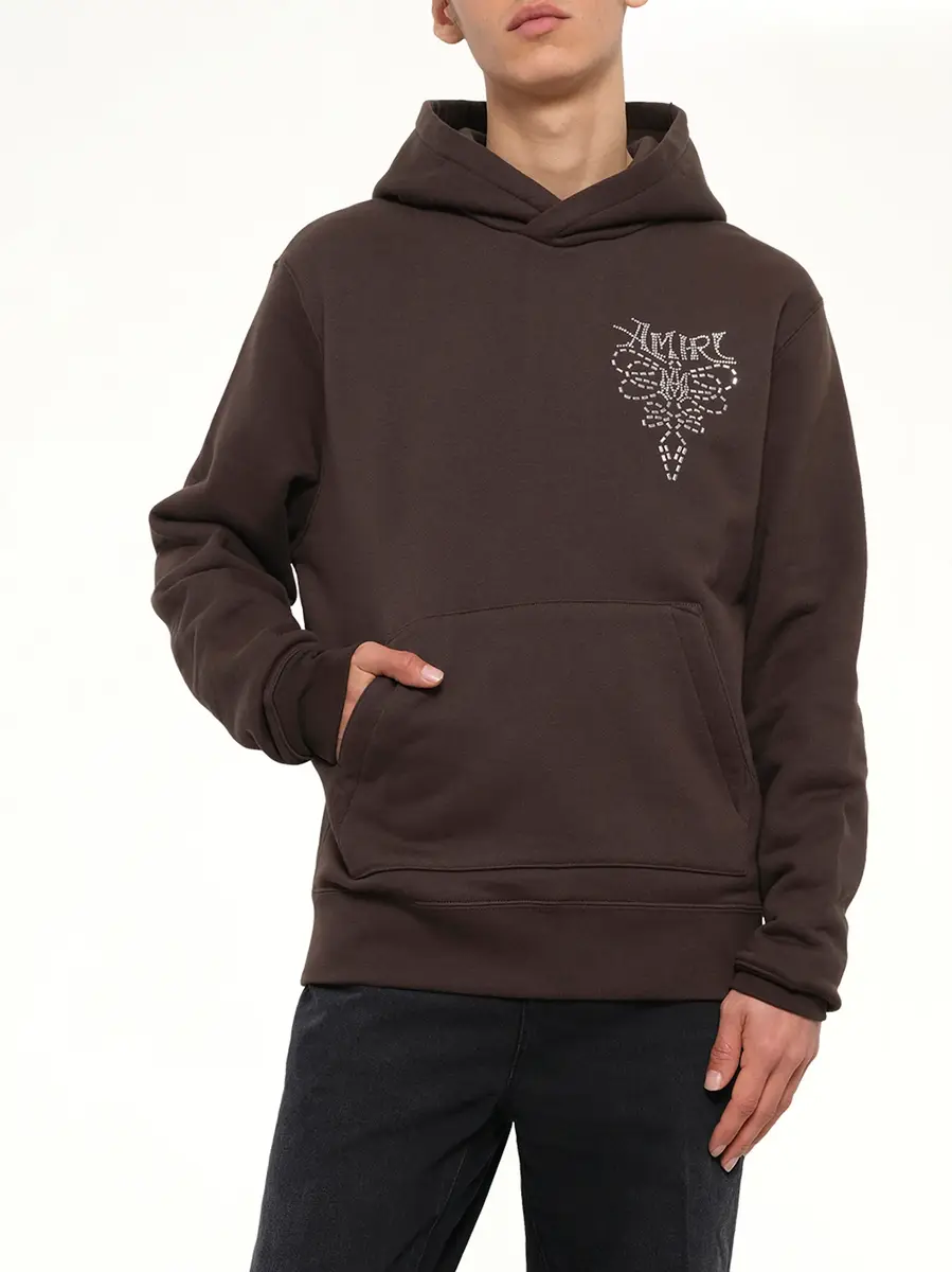 AMIRI Amiri Lasso Embroidered Hoodie in Husk | Thumbnail 6 AMIRI Amiri Lasso Embroidered Hoodie in Husk | Thumbnail 6