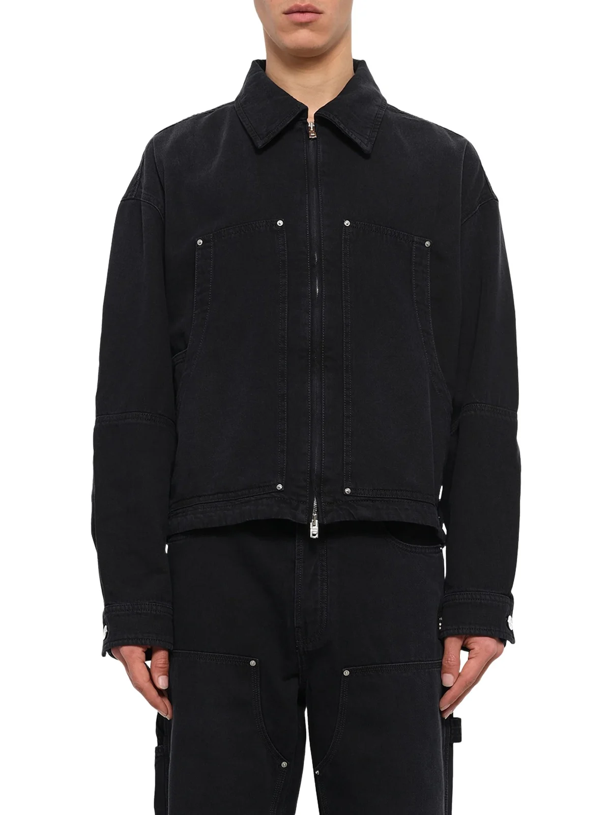 AMIRI Denim Work Jacket in Vintage Black