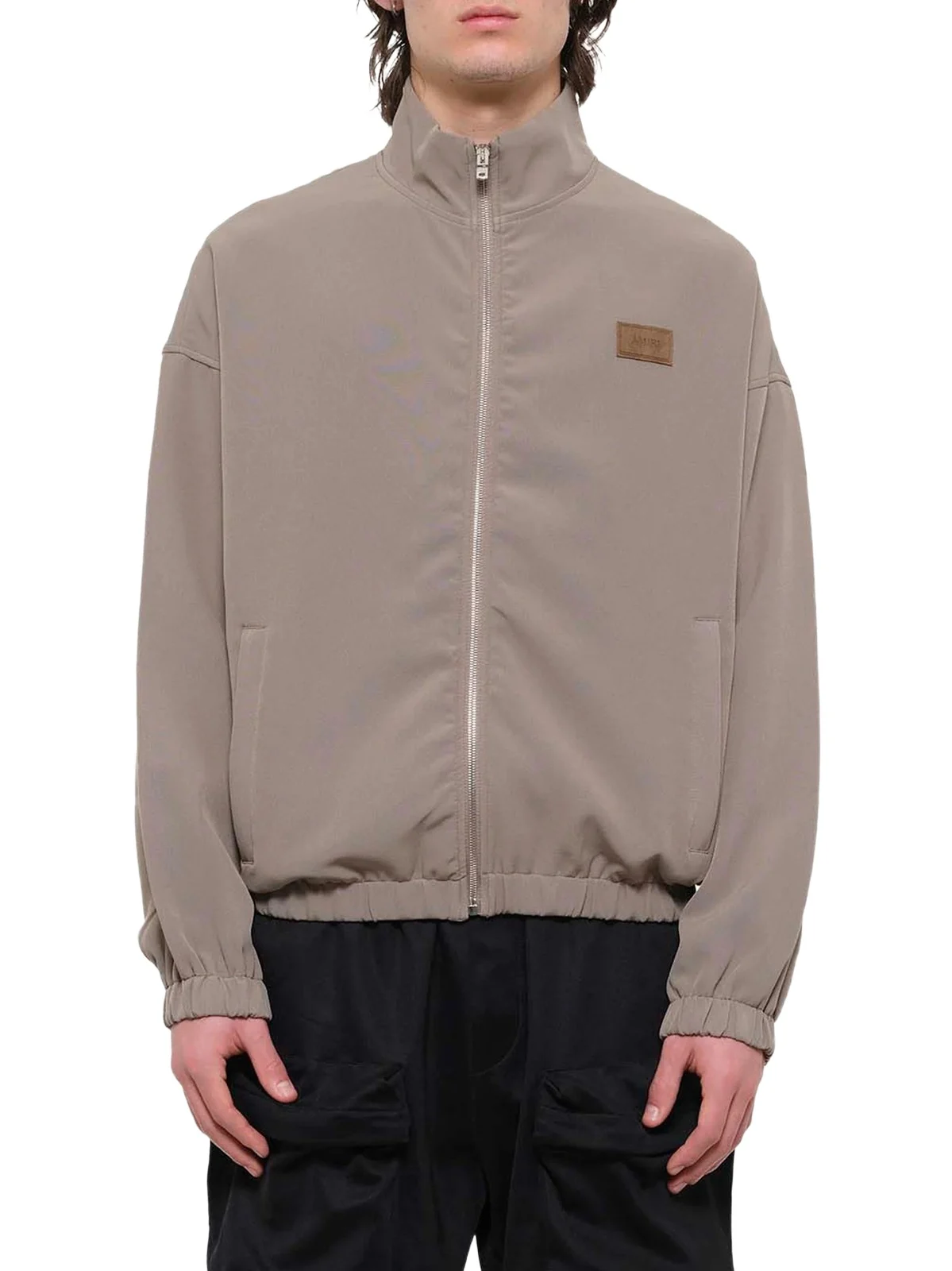 Amiri Patch Cady Track Jacket in Dark Sand
