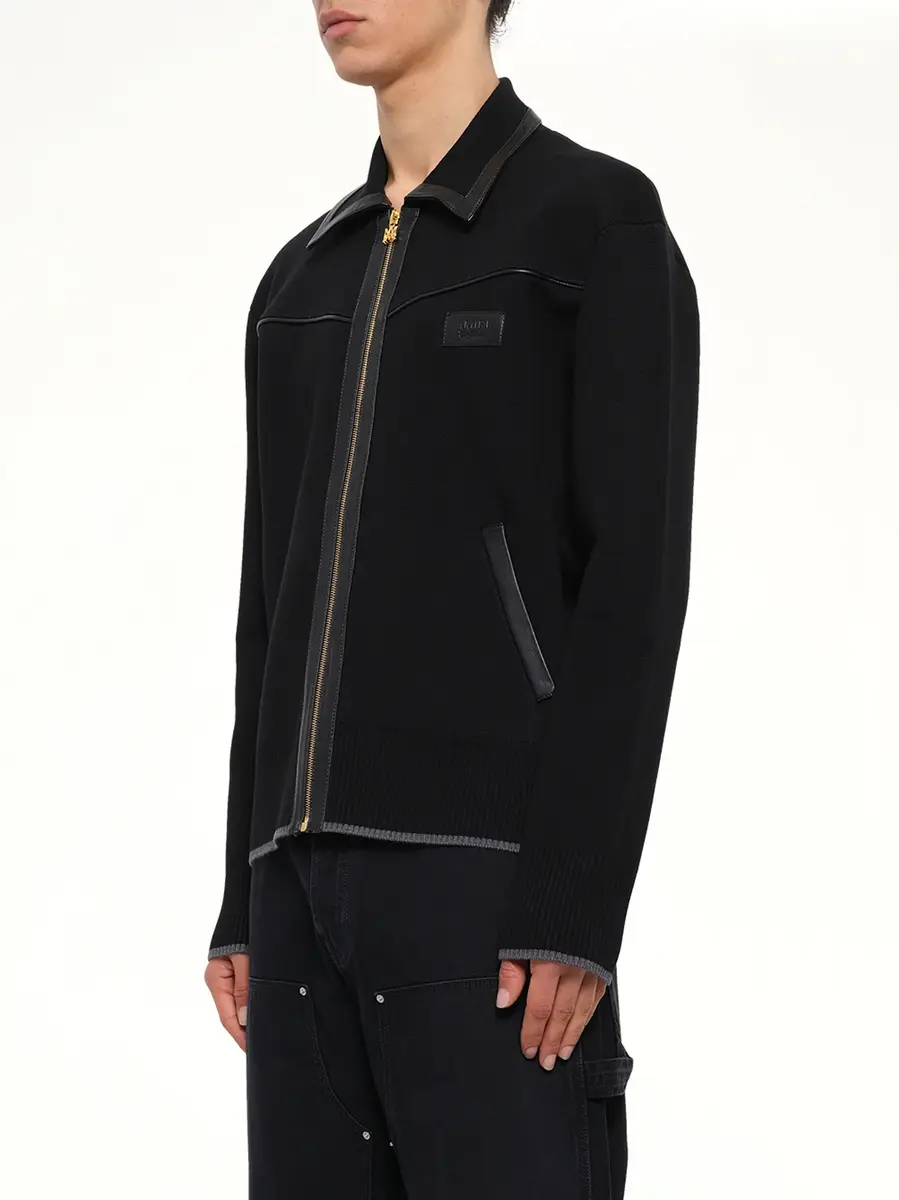 AMIRI Leather Trim Zipped Blouson | Thumbnail 3 AMIRI Leather Trim Zipped Blouson | Thumbnail 3