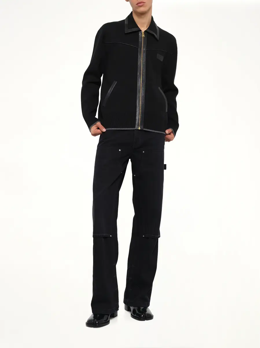 AMIRI Leather Trim Zipped Blouson | Thumbnail 4 AMIRI Leather Trim Zipped Blouson | Thumbnail 4
