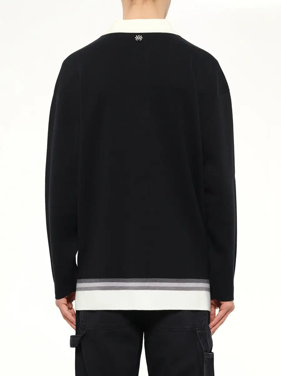 AMIRI Amiri Lasso Knit Oversized LS Polo | Thumbnail 5 AMIRI Amiri Lasso Knit Oversized LS Polo | Thumbnail 5