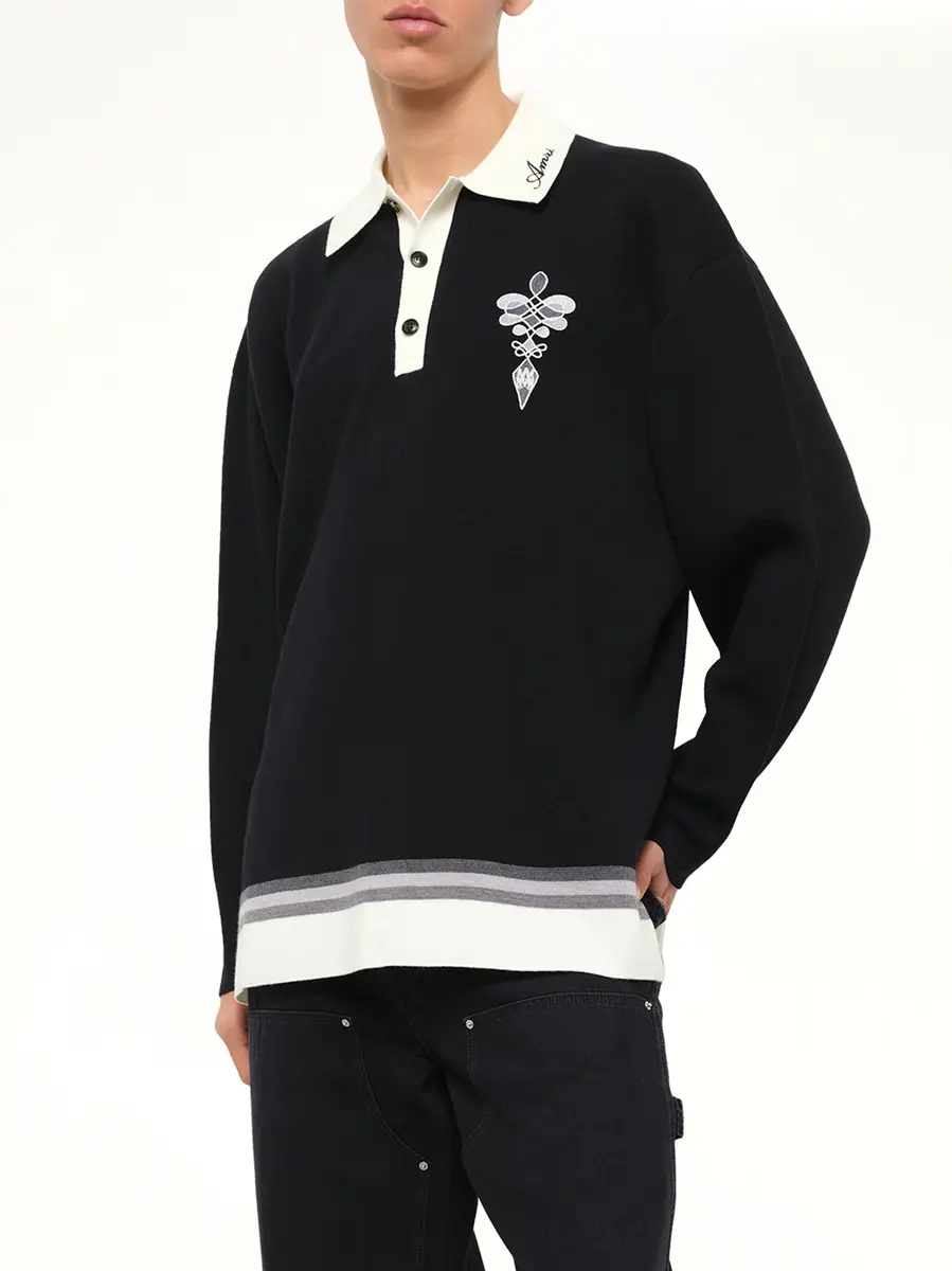 AMIRI Amiri Lasso Knit Oversized LS Polo | Thumbnail 6 AMIRI Amiri Lasso Knit Oversized LS Polo | Thumbnail 6