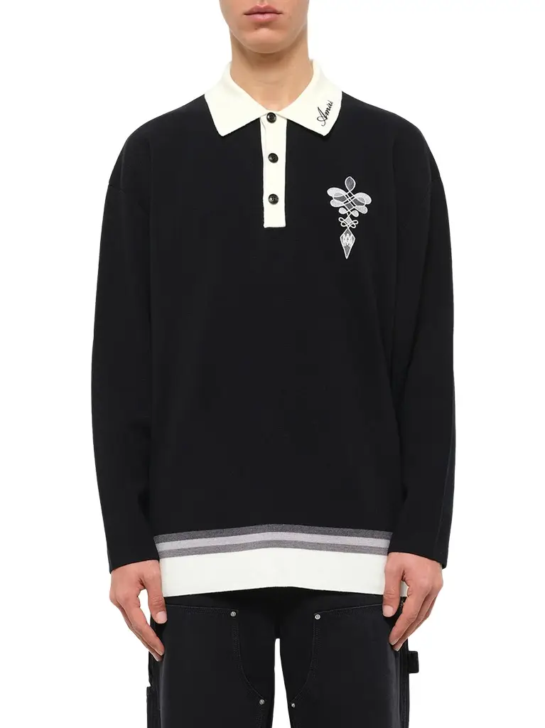 AMIRI Amiri Lasso Knit Oversized LS Polo