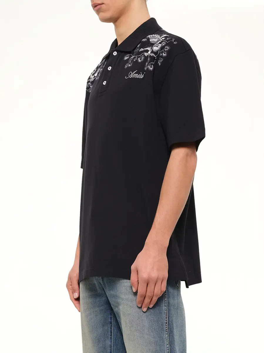 AMIRI Floral Embroidered Polo | Thumbnail 3 AMIRI Floral Embroidered Polo | Thumbnail 3