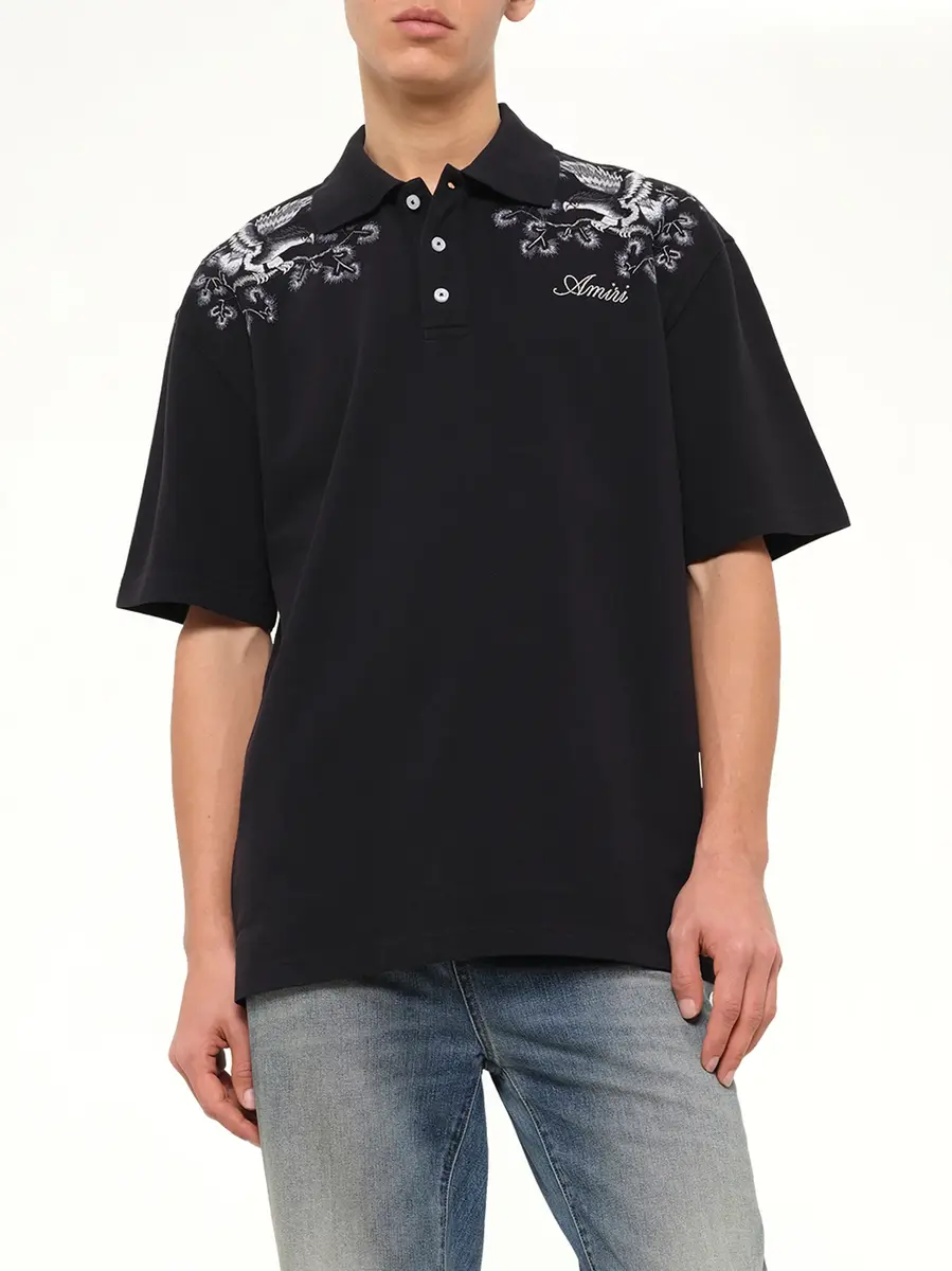 AMIRI Floral Embroidered Polo | Thumbnail 6 AMIRI Floral Embroidered Polo | Thumbnail 6
