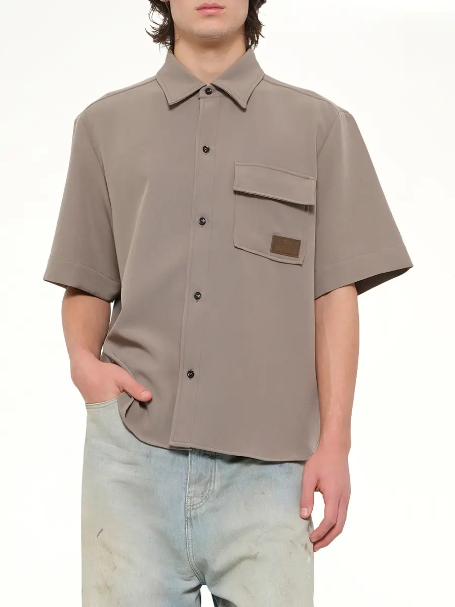 AMIRI Amiri Patch Cady Pocket Shirt in Dark Sand | Thumbnail 6 AMIRI Amiri Patch Cady Pocket Shirt in Dark Sand | Thumbnail 6