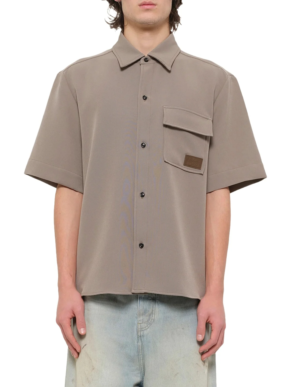 AMIRI Amiri Patch Cady Pocket Shirt in Dark Sand