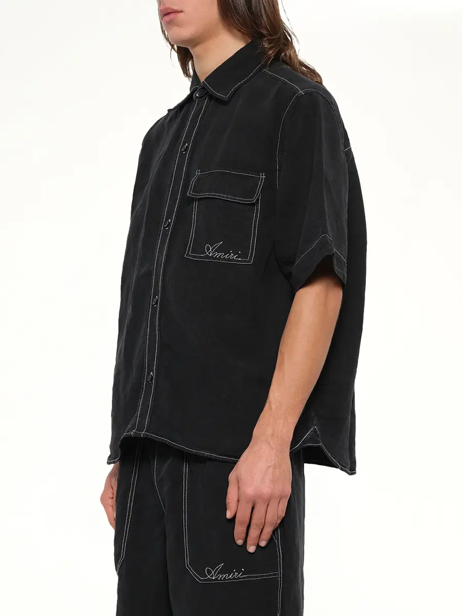 AMIRI Script Linen Pocket Shirt | Thumbnail 3 AMIRI Script Linen Pocket Shirt | Thumbnail 3