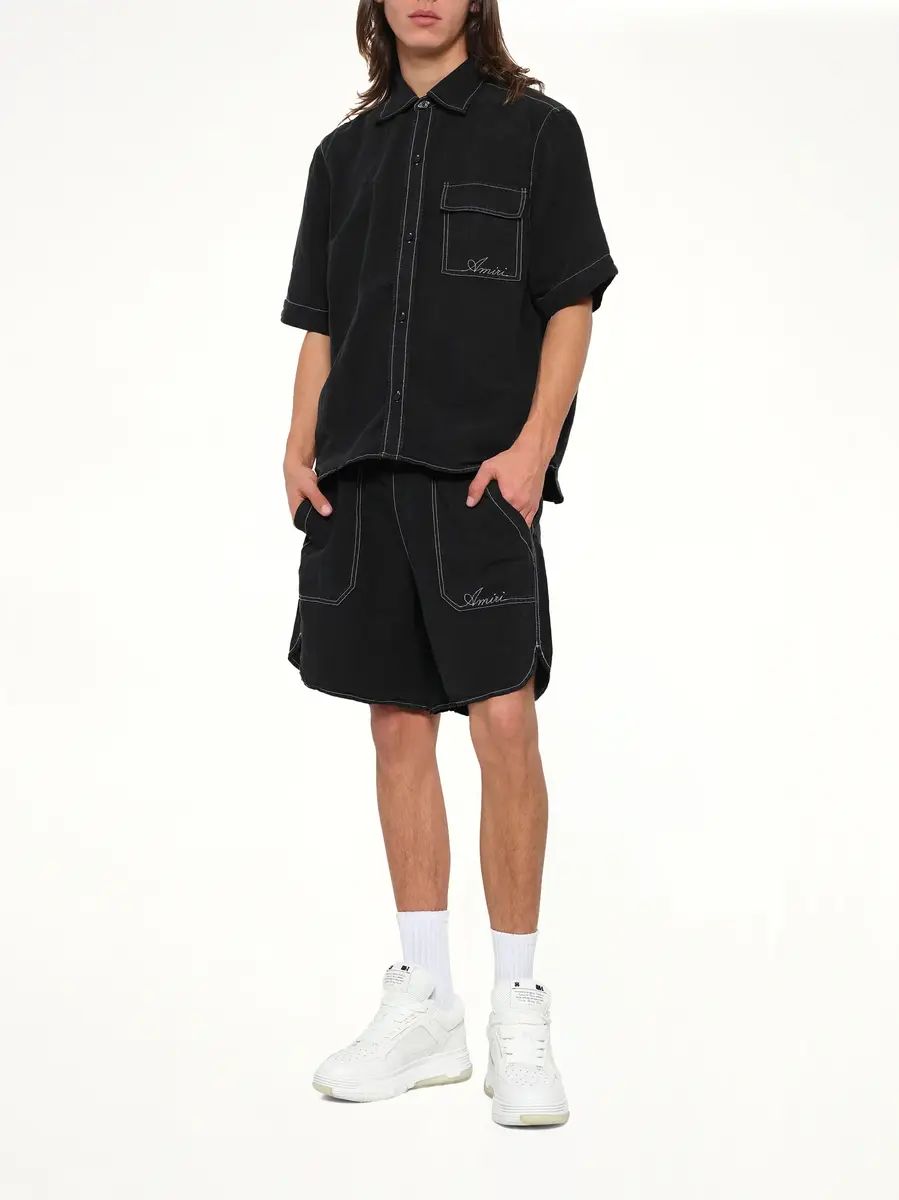 AMIRI Script Linen Pocket Shirt | Thumbnail 4 AMIRI Script Linen Pocket Shirt | Thumbnail 4