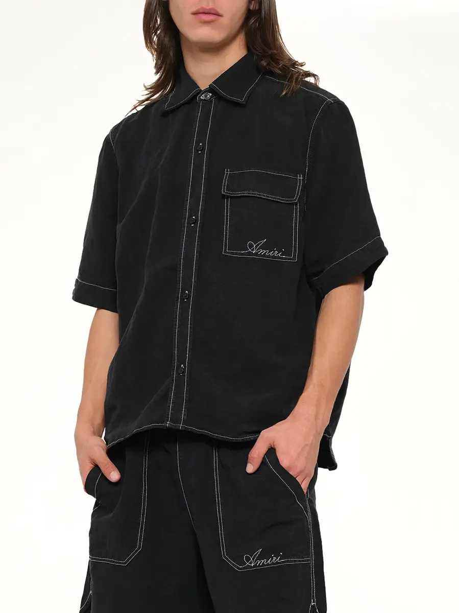AMIRI Script Linen Pocket Shirt | Thumbnail 6 AMIRI Script Linen Pocket Shirt | Thumbnail 6