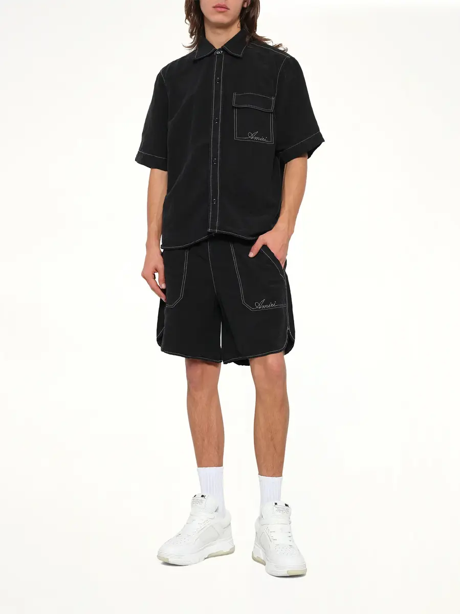 AMIRI Script Linen Short | Thumbnail 4 AMIRI Script Linen Short | Thumbnail 4