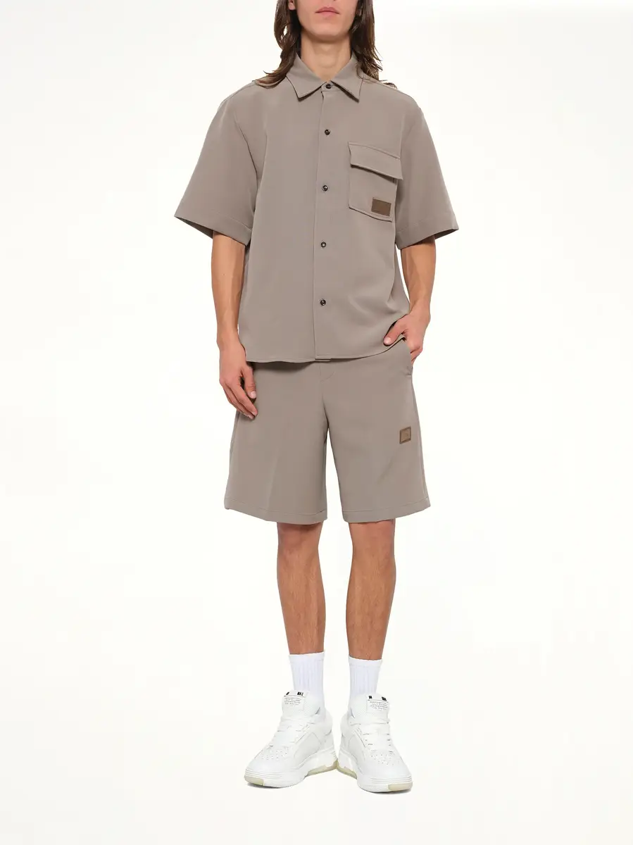 AMIRI Amiri Patch Cady Track Short in Dark Sand | Thumbnail 4 AMIRI Amiri Patch Cady Track Short in Dark Sand | Thumbnail 4